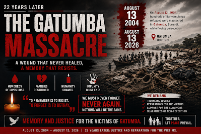 Gatumba, 22 Years Later: The Massacre of Banyamulenge Refugees Remains an Open Wound